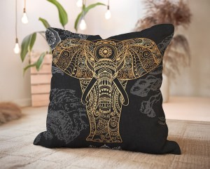 dekoracni-polstar-zlaty-cerny-orientalni-tmavy-slon-golen-elephant-acko